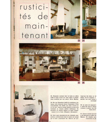 Cheminées design 1960, cheminées rustiques, Hossegor, Banyuls, Méribel-les-Allues, Eze - Art et Décoration, n°155 jan 1971