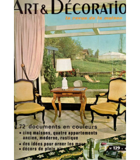 Mobilier de jardin 1960, décorateur hollandais Eric Grinwis, style moderne 1960,- Art et Décoration n°129 mai 1967