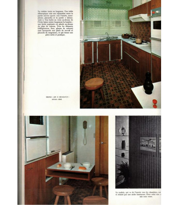 Mobilier de jardin 1960, décorateur hollandais Eric Grinwis, style moderne 1960,- Art et Décoration n°129 mai 1967