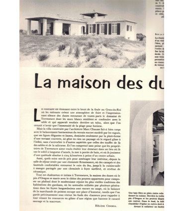 Mobilier de jardin 1960, décorateur hollandais Eric Grinwis, style moderne 1960,- Art et Décoration n°129 mai 1967