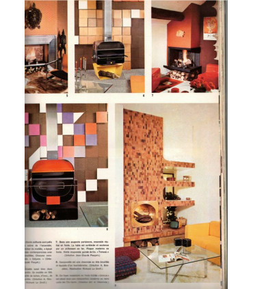 Tabatières, cheminées design 1970, cheminées rustiques, Collioure, Pernes-les-Fontaines, - Art et Décoration, n°169 janvier 1973