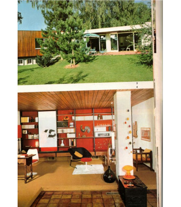 Actrice Germaine Montero, maison Ted Lapidus, sièges tapissés, meubles basques,  Yves Ruhlmann - Art et Décoration n°167 1972