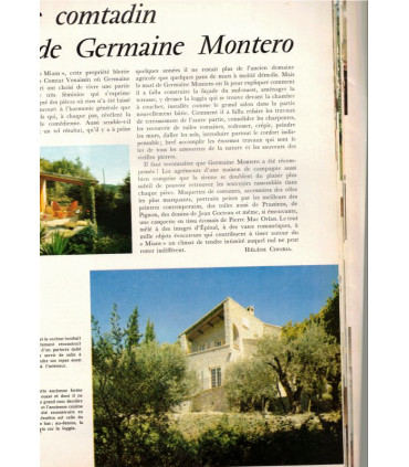 Actrice Germaine Montero, maison Ted Lapidus, sièges tapissés, meubles basques,  Yves Ruhlmann - Art et Décoration n°167 1972