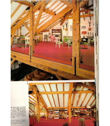 Actrice Germaine Montero, maison Ted Lapidus, sièges tapissés, meubles basques,  Yves Ruhlmann - Art et Décoration n°167 1972