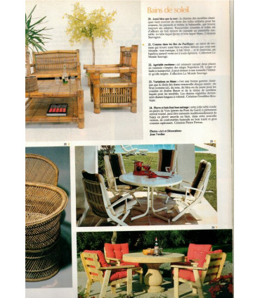 Flacons de parfum, mobilier de jardin, barbecues de jardin, - Art et Décoration n°241 avril 1983