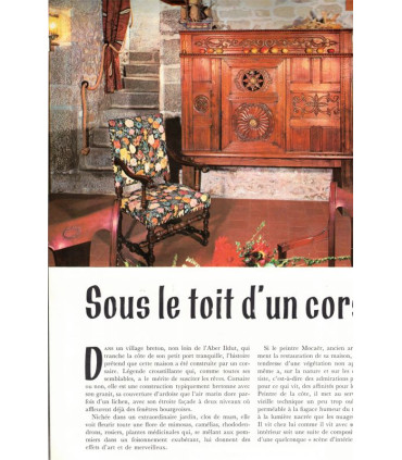 Meubles peints anciens, meubles à éléments 1960, artiste Léopold Gest,  - Art et Décoration n°149 mars 1970