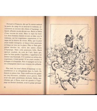 L'appel sauvage, Jack London, 1995 -,  chien loup courageux, chiens, Grand Nord canadien, aventures jeunesse, Deux Coqs d'Or
