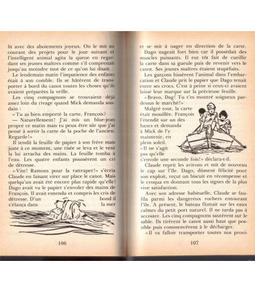 Le club des cinq et le trésor de l'île, Enid Blyton, 1997 - aventures jeunesse, Hachette Jeunesse bibliothèque rose