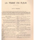 La femme en fleur, Denys Amiel, acteurs Valentine Tessier, Daniel Lecourtois - La Petite Illustration Théâtre n°391 1936