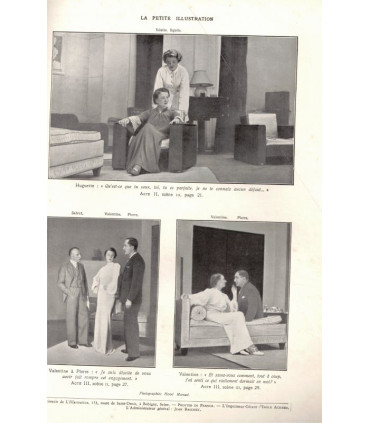 La femme en fleur, Denys Amiel, acteurs Valentine Tessier, Daniel Lecourtois - La Petite Illustration Théâtre n°391 1936