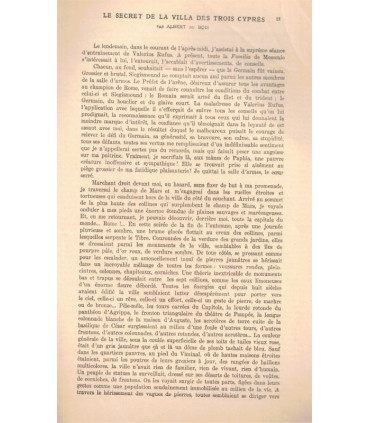 Le secret de la Villa des Trois Cyprès T2 Albert du Bois -, roman populaire, La Petite Illustration Roman N°112 24 oct 1925