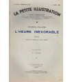 L'heure inexorable, T1 et T4, Valentin Williams -, roman populaire, La Petite Illustration Roman N°394 7 août 1937