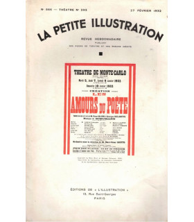 Les amours du poète, comédie musicale René Blum, G. Delaquys, musique Robert Schumann - Petite Illustration Théâtre n°292 1932