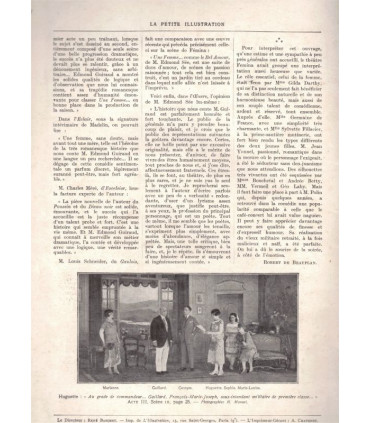 Une femme, comédie Edmond Guiraud, acteurs Gilda Darthy, Jean Yonnel, Polin - La Petite Illustration Théâtre n°143 1925