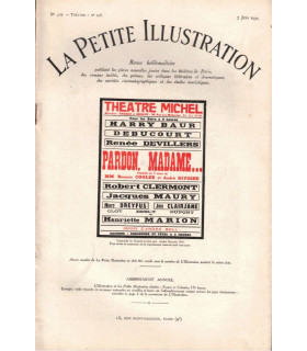 Pardon Madame, comédie Romain Coolus, acteurs Harry Baur, Debucourt, Renée Devillers - La Petite Illustration Théâtre n°256 1930