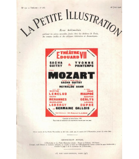 Mozart, comédie Sacha Guitry, acteurs Yvonne Printemps, René Maupré, Germaine Gallois  - Petite Illustration Théâtre n°166 1926