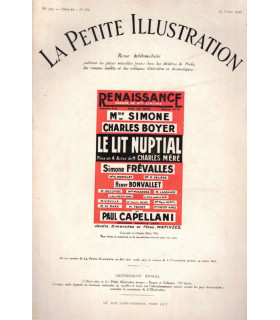 Le lit nuptial, pièce de Charles Méré, acteurs Charles Boyer, Simone Frévalles  - Petite Illustration Théâtre n°162 1926