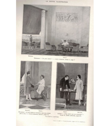 Robert et Marianne, comédie de Paul Géraldy, acteurs André Luguet, Thérèse Pierat,   - La Petite Illustration Théâtre n°159 1926