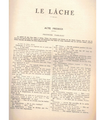 Le lâche, pièce de H.R. Lenormand, acteurs Pitoëff, Ludmilla Pitoëff, Henri Vermeil,  - Petite Illustration Théâtre n°158 1926