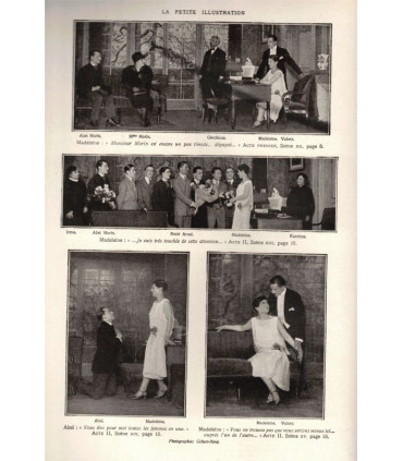 Le coeur ébloui, Lucien Descaves, acteurs Pierre Brasseur, Madeleine Carlier - La Petite Illustration Théâtre n°175 1926