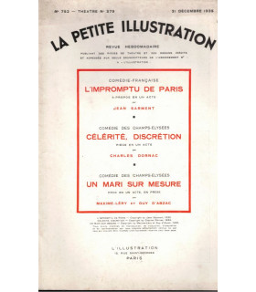 Célérité discrétion, Charles Dornac - Un mari sur mesure, Maxime-Léry - La Petite Illustration Théâtre 379 1935