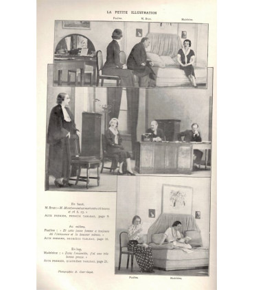 Mon crime, Georges Berr, acteurs Edwige Feuillère, Pauley, Larquey  - La Petite Illustration Théâtre N°347 1934