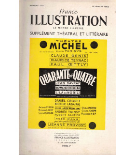 Quarante et quatre, Jean Davray, acteurs Claude Genia, Maurice Teynac   - France Illustration N°110 1952