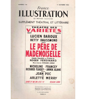 Le père de Mademoiselle, Roger-Ferdinand, acteurs Lucien Baroux, Betty Daussmond,   - France Illustration N°116 1952