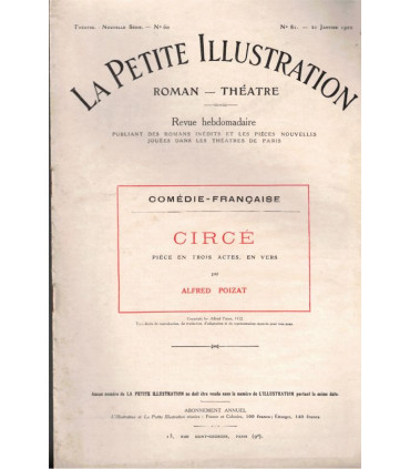 Circé, pièce de Alfred Poizat, Comédie-Française, acteur Albert Lambert  - La Petite Illustration Théâtre N°60 1922