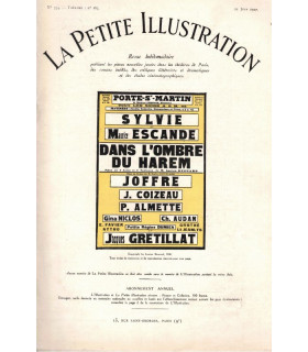 Dans l'ombre du harem, Lucien Besnard, acteurs Sylvie, Maurice Escande, - La Petite Illustration Théâtre N°185 1927