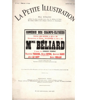 Madame Béliard, Charles Vidrac, acteurs Valentine Tessier, Constant Rémy - La Petite Illustration Théâtre N°152 1925