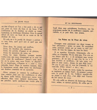 La jeune fille et la souffrance, Cécile Jéglot, 1946 - éducation jeunesse chrétienne