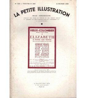 Elizabeth la femme sans homme, André Josset, acteurs Jacques Erwin, Germaine Dermoz - La Petite Illustration Théâtre N°386 1936
