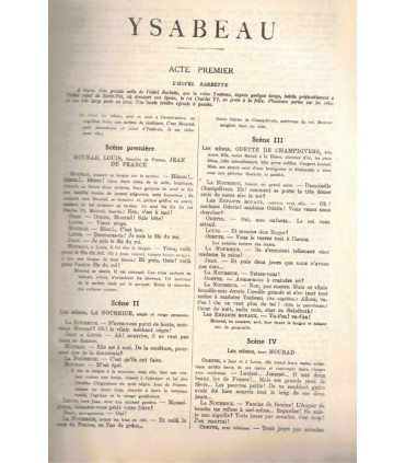 Ysabeau, chronique de France, Paul Fort, acteurs Charpin, Balpétré, Germaine Laugier - La Petite Illustration Théâtre N°131 1924