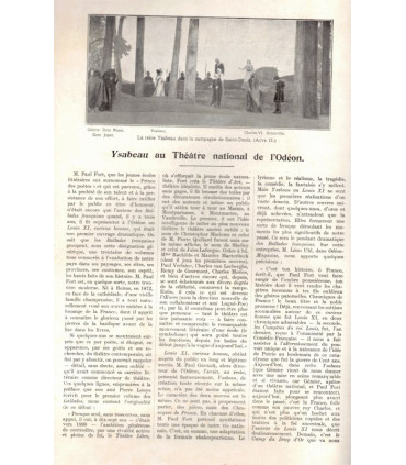 Ysabeau, chronique de France, Paul Fort, acteurs Charpin, Balpétré, Germaine Laugier - La Petite Illustration Théâtre N°131 1924