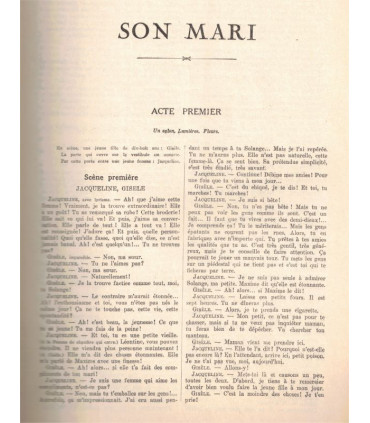 Son mari, Paul Géraldy, acteurs Marcelle Yrven, Renée Devillers, Alerme  - La Petite Illustration Théâtre N°183 1927
