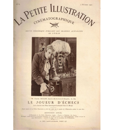 Le joueur d'échecs, film Raymond Bernard, Dupuy-Mazuel  acteur Charles Dullin - La Petite Illustration Cinématographique 8 1927