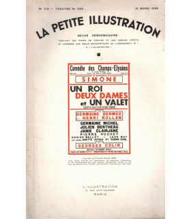Un roi, deux dames et un valet, François Porché, acteurs Henri Rollan, Odette Joyeux - La Petite Illustration Théâtre N°366 1935