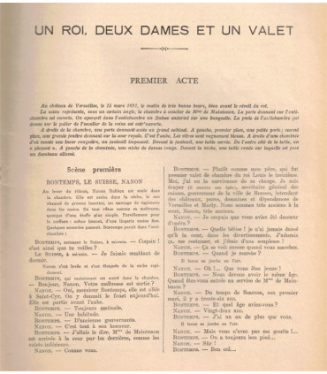 Un roi, deux dames et un valet, François Porché, acteurs Henri Rollan, Odette Joyeux - La Petite Illustration Théâtre N°366 1935