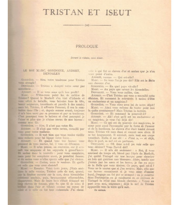 Tristan et Iseut, Joseph Bédier et Louis Artus, acteurs André Brulé, Madeleine Lély - La Petite Illustration Théâtre N°231 1929
