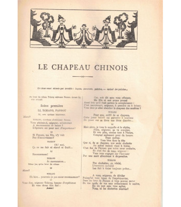 Le chapeau chinois, Franc-Nohain - La rose de Jéricho, Bisson - Wachthausen - La Petite Illustration Théâtre 263 1930