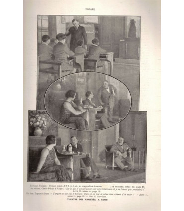 Topaze, Marcel Pagnol, acteurs Jeanne Provost, André Lefaur, Pauley, Pierre Larquey  - La Petite Illustration Théâtre N°271 1931