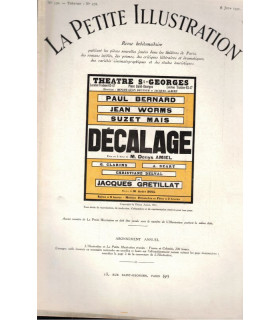 Décalage, Denys Amiel, acteurs Paul Bernard, Jean Worms, Suzet Maïs - La Petite Illustration Théâtre N°278 1931