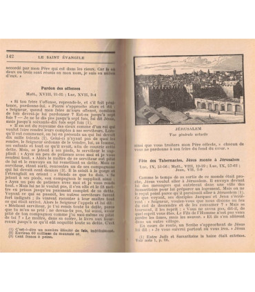 Le Saint Evangile, concordances et annotations, Abbé Vandenabeele, 1933 - lectures bibliques, vie de Jésus-Christ