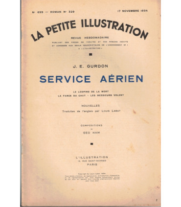 Service aérien, looping de la mort, J.E. Gurdon - aviation combats aériens, La Petite Illustration Roman 329 1934