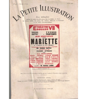Mariette, Sacha Guitry, acteurs Yvonne Printemps, Sacha Guitry - La Petite Illustration Théâtre n°230 1929