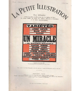Un miracle, Sacha Guitry, acteurs Pierre Fresnay, André Lefaur, Pauley - La Petite Illustration Théâtre n°203 1928