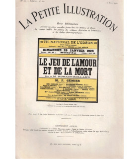 Le jeu de l'amour et de la mort, Romain Rolland, acteurs Darras, Paul Oetly, Gémier  - La Petite Illustration Théâtre n°202 1928