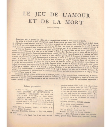 Le jeu de l'amour et de la mort, Romain Rolland, acteurs Darras, Paul Oetly, Gémier  - La Petite Illustration Théâtre n°202 1928