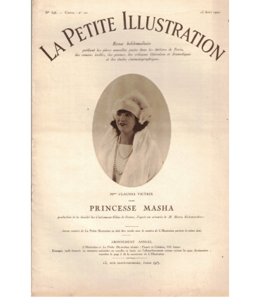 Princesse Masha, Henry Kistemaeckers, René Le Prince - acteur Claudia Victrix - La Petite Illustration Cinématographique 10 1927